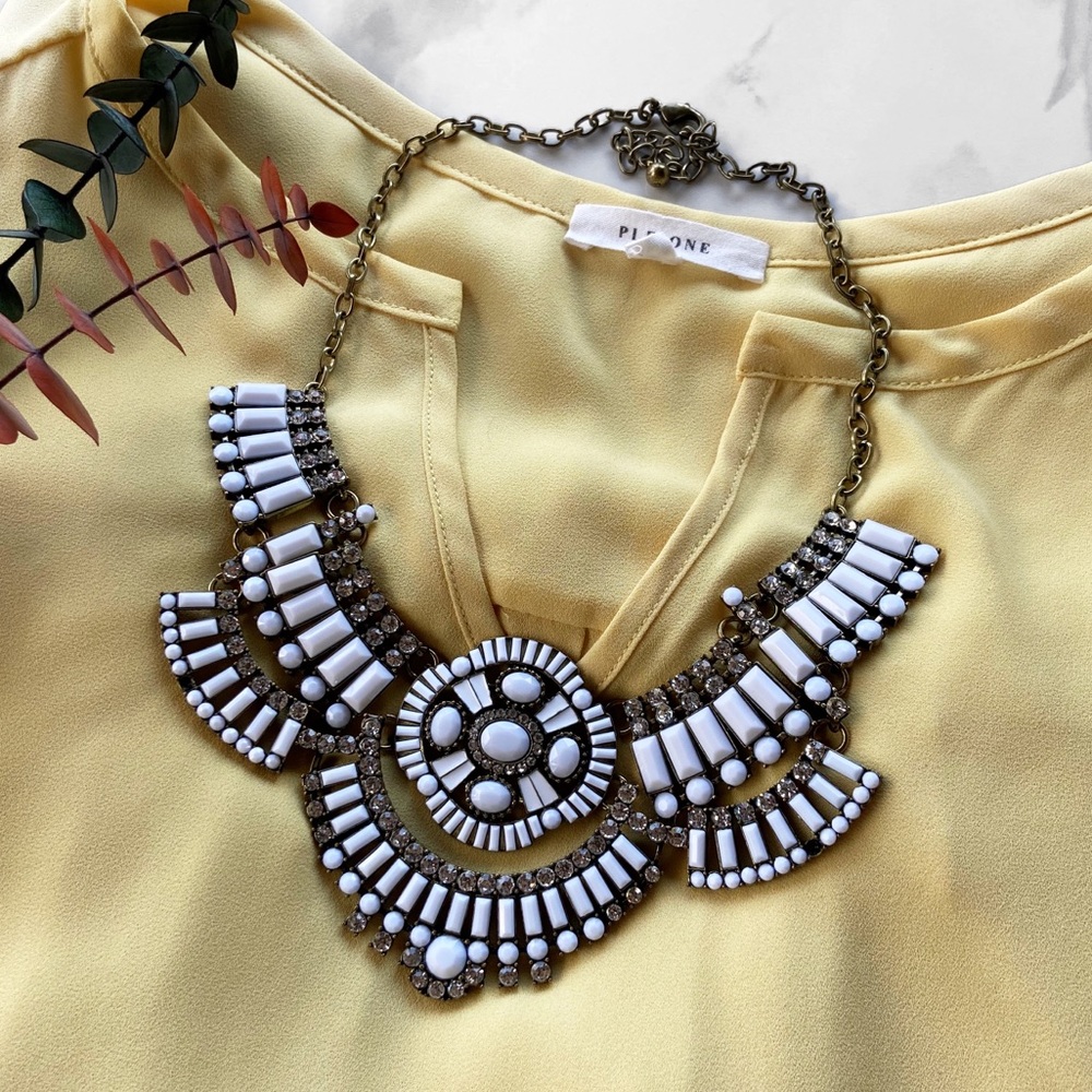 White Marble Statement Necklace Restocked! - image 3